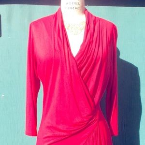 Karen Kane red knit dress.